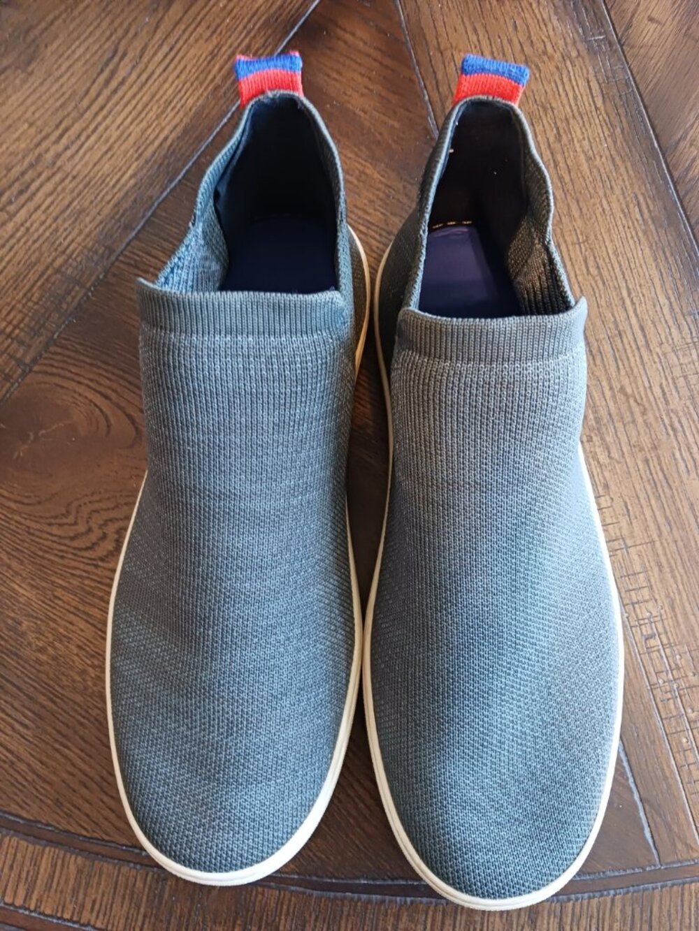 Rothy's Chelsea Knit Ankle Boot Pull On Sneaker Gray Size 8.5 EUC